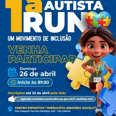 Sintea abre inscrições para participação na 1ª Autista Run