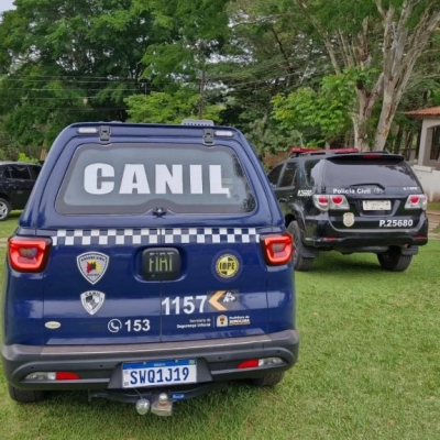 Canil da GCM de Sorocaba presta apoio em interdição de clínica em Araçoiaba da Serra