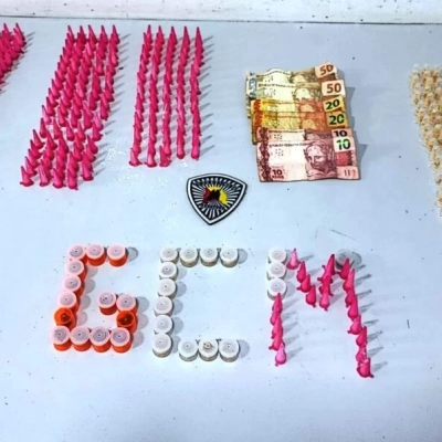 GCM apreende 701 porções de drogas durante patrulhamentos em Brigadeiro Tobias e no Parque das Laranjeiras