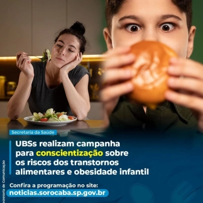 UBSs realizam ações de conscientização sobre os riscos de transtornos alimentares e obesidade infantil