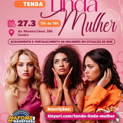 Secretaria da Mulher abre inscrições para as interessadas em participar do projeto “Tenda – Uma Linda Mulher”