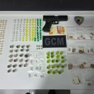 GCM detém homem com 236 porções de drogas no Parque São Bento