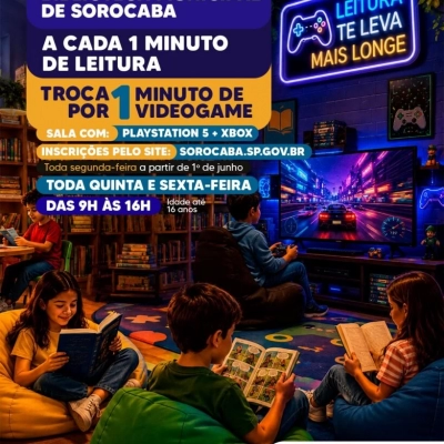 Leitura e videogame integram nova atividade na Biblioteca Municipal de Sorocaba