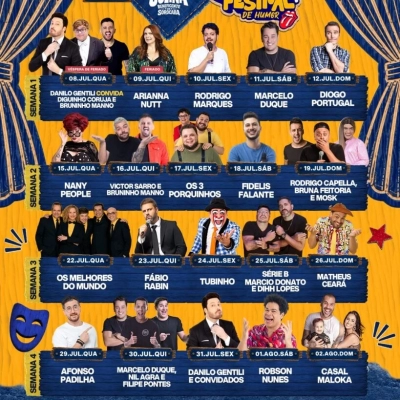 45ª Festa Julina de Sorocaba anuncia atrações de Stand Up Comedy do “Rock in Riso – Festival de Humor”