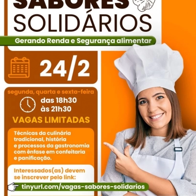 Secretaria da Mulher, com apoio da iniciativa privada, abre inscrições para o primeiro curso do projeto “Sabores Solidários”