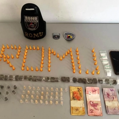 GCM detém traficante e apreende 161 porções de drogas em Aparecidinha