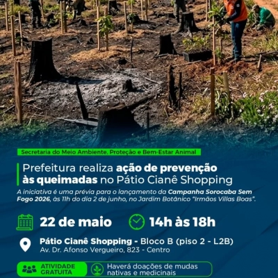 Prefeitura realiza ação de prevenção às queimadas no Pátio Cianê Shopping