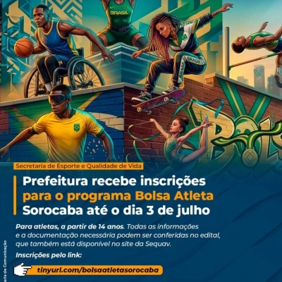 Prefeitura recebe inscrições para o programa Bolsa Atleta Sorocaba até o dia 3 de julho