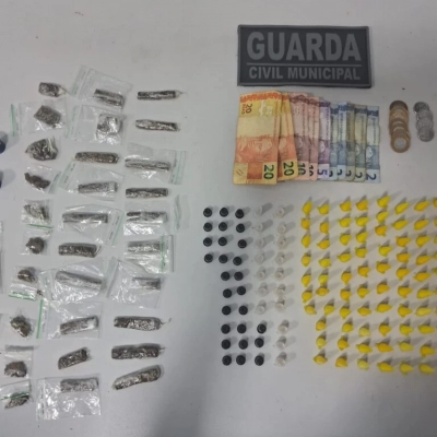 GCM apreende 163 porções de drogas no Jardim São Guilherme
