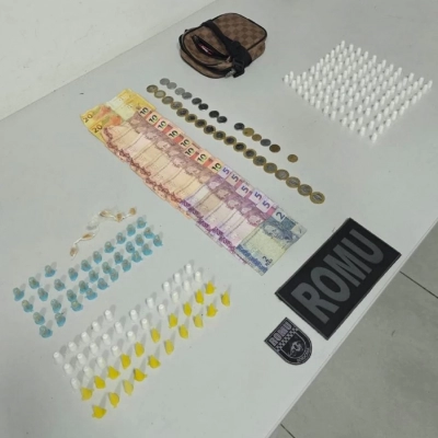 GCM prende suspeito por tráfico e recolhe 195 porções de drogas no Jardim Santa Marina