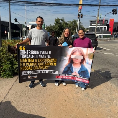 Prefeitura realiza ações de conscientização contra o trabalho infantil em cruzamentos de Sorocaba