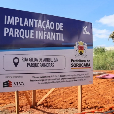 Prefeitura de Sorocaba anuncia implantação de playground no Parque das Paineiras