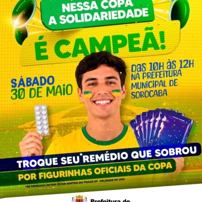 Prefeitura promove ação solidária de troca de figurinhas por remédios excedentes com destinação a entidades sociais