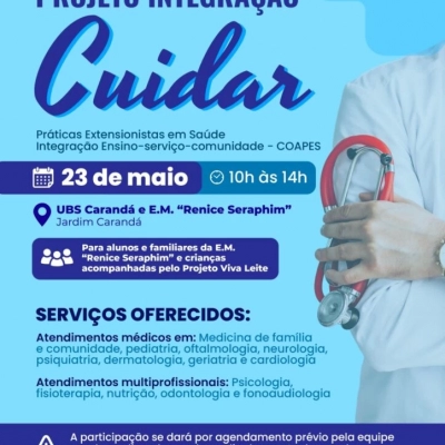 Projeto ‘Integração Cuidar’ leva serviços gratuitos à comunidade do Carandá neste sábado (23)