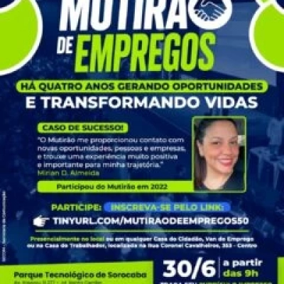 Mutirão de Empregos Sorocaba – Há quatro anos gerando oportunidades e transformando vidas