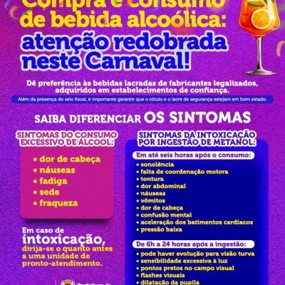 Compra e consumo de bebida alcoólica deve ter atenção redobrada neste Carnaval