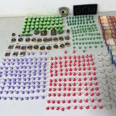 GCM apreende 405 porções de drogas durante patrulhamento no Parque Vitória Régia