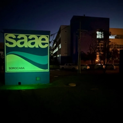 Saae/Sorocaba exibe iluminação especial em alusão ao Junho Verde