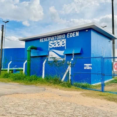 Saae/Sorocaba executa manutenção preventiva no Centro de Distribuição de Água Novo Éden na quinta-feira (21)