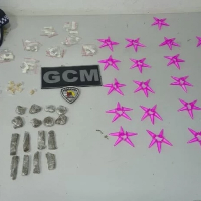 GCM apreende 244 porção de drogas durante patrulhamento no Aparecidinha
