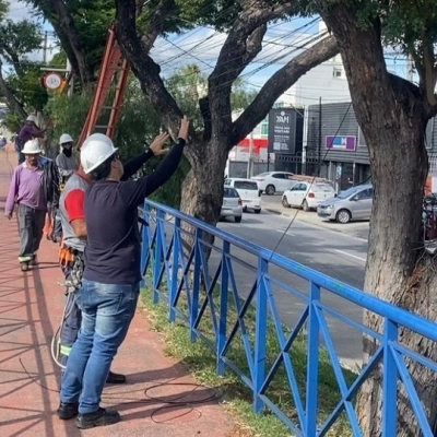 Mutirão de reordenação de fios em postes ocorre na Avenida Itavuvu na quarta-feira (3)
