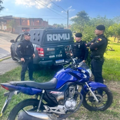 GCM localiza motocicleta furtada em área de mata no Paineiras