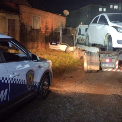 GCM localiza veículo com placas adulteradas em Aparecidinha
