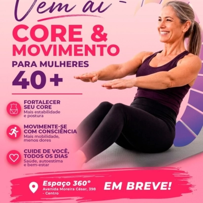 Secretaria da Mulher lança a aula “Core & Movimento para Mulheres 40+” no Espaço 360º