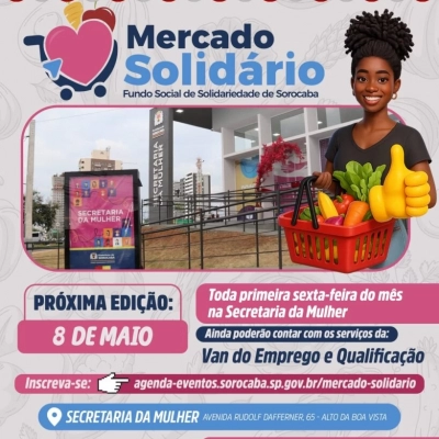 Secretaria da Mulher abre inscrições para o próximo Mercado Solidário