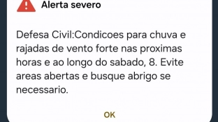 URGENTE! Defesa Civil envia alerta aos celulares sobre chegada do ciclone extratropical no estado