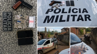 Dupla é presa com simulacro de arma, drogas e moto adulterada em Araçoiaba da Serra
