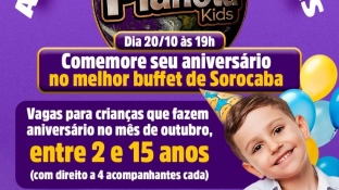Prefeitura de Sorocaba promove festa para aniversariantes do mês em buffet infantil no Campolim