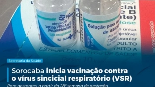 Sorocaba inicia vacinação contra o vírus sincicial respiratório (VSR) na terça-feira (9)