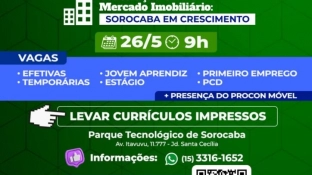 Com foco na Construção Civil e no Mercado Imobiliário, Prefeitura organiza 49.º Mutirão de Empregos no dia 26 de maio
