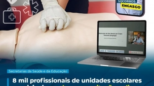 8 mil profissionais de unidades escolares municipais recebem capacitação online sobre primeiros socorros