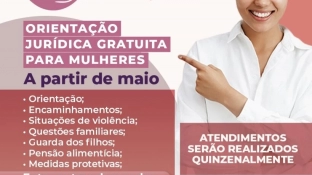 Projeto de assistência jurídica gratuita a mulheres tem nova data para início, no Centro da cidade